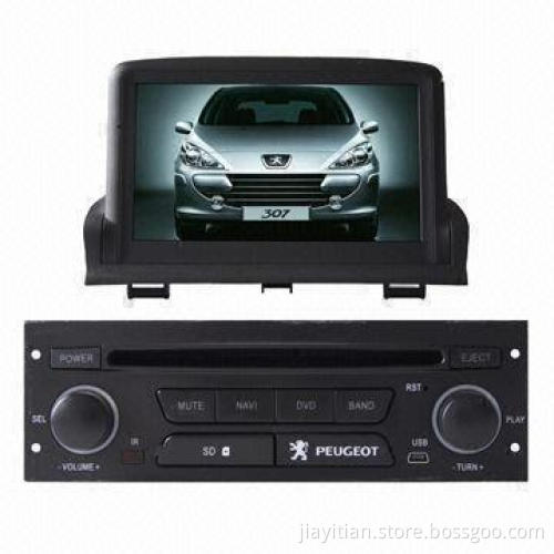 In-dash Car DVD Players for Peugeot 307, with BT/TV/GPS/iPod Function and 7-inch Touchscreen
